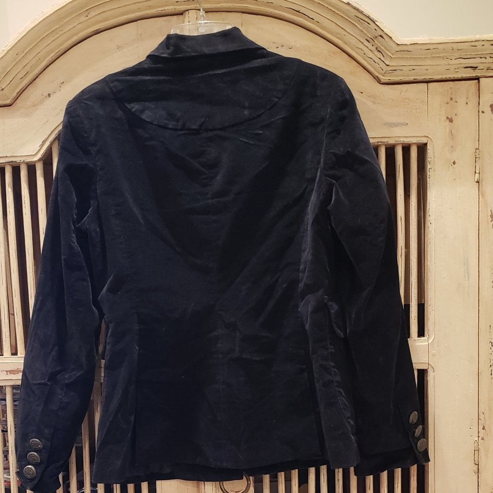 London Jean Black Velvet blazer with bronze buttons - Picture 6 of 15